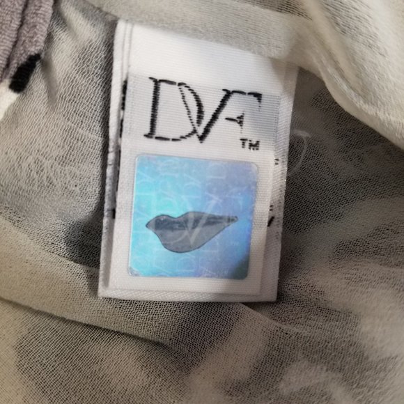 Diane Von Furstenberg DVF Black Gray Sleeveless Cheetah Animal Print Dress Sz 6 - Picture 5 of 7